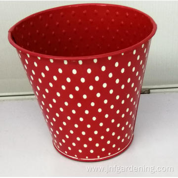 Red gift storage iron bucket